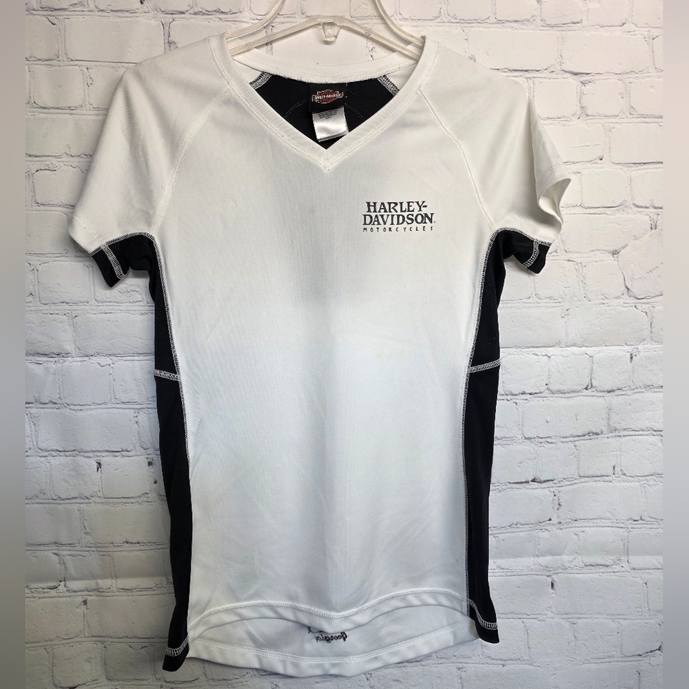 Harley-Davidson White and Black Top
